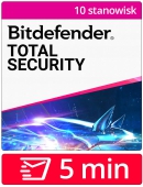 Bitdefender Total Security 2024 Multi-Device (10 stanowisk, odnowienie na 36 miesi�cy)