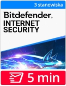 Bitdefender Internet Security 2024 (3 stanowiska, 36 miesicy)