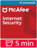 McAfee Internet Security 2024 (10 stanowisk, odnowienie na 12 miesicy)