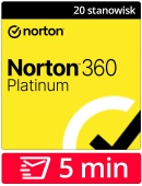 Norton 360 Platinum 2024 (20 stanowisk, odnowienie na 12 miesi�cy)