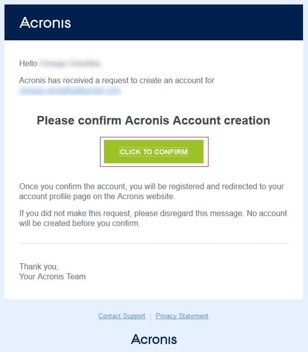 Rejestracja Acronis 2016