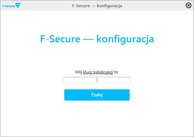 F-Secure Internet Security - Instrukcja instalacji