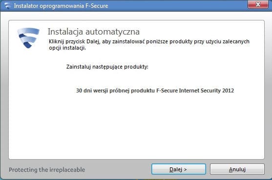 Instrukcja instalacji F Secure 2012