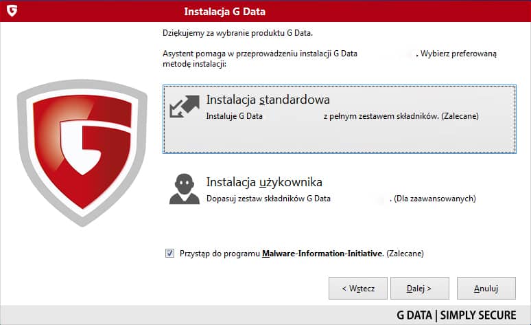 Instrukcja instalacji G Data 2016