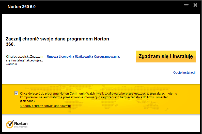 Instrukcja aktualizacji norton 360 5.0
