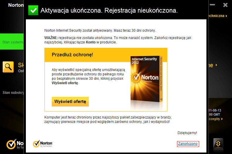 Instrukcja instalacji Norton 2012